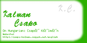 kalman csapo business card