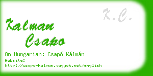 kalman csapo business card